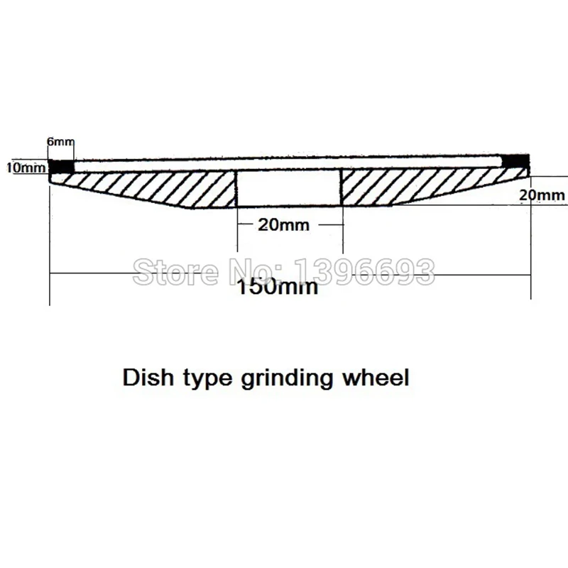 125x32x8x8mm profile grinding wheel,carbide tipped grinding wheels,resinoid grinding wheel.Resin bond,150grid,dish type