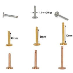 10pcs/lot Surgical Steel Internally Threaded Earring Nose Labret Shaft Bar Lip Replacement Pole Wholesale Body Piercing Jewelry