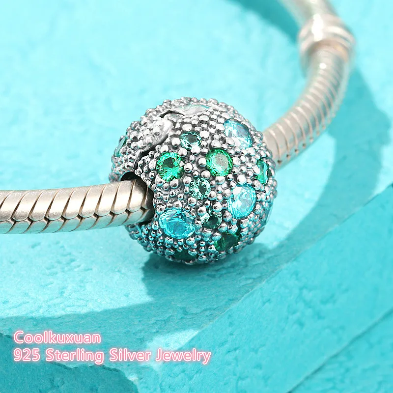 

Summer Cosmic Stars, Multi-Colored Crystals & Teal CZ Bead Fit Pandora Bracelet Pendants 925 Sterling Silver Clip Charm Beads