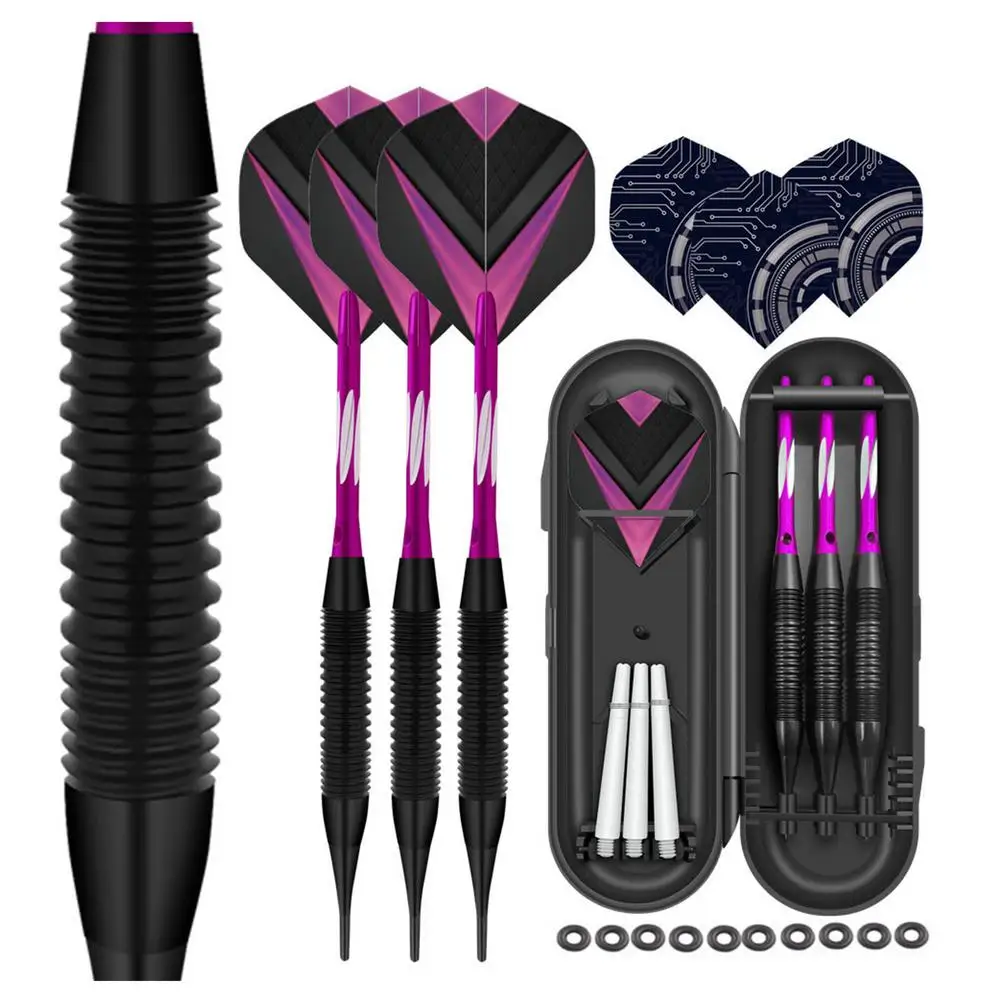 3PCS Soft Tip Darts Set Soft Safe Dart For Electronic Dart Board Professional Indoor Plastic Tip Darts Set For Dartboard Games