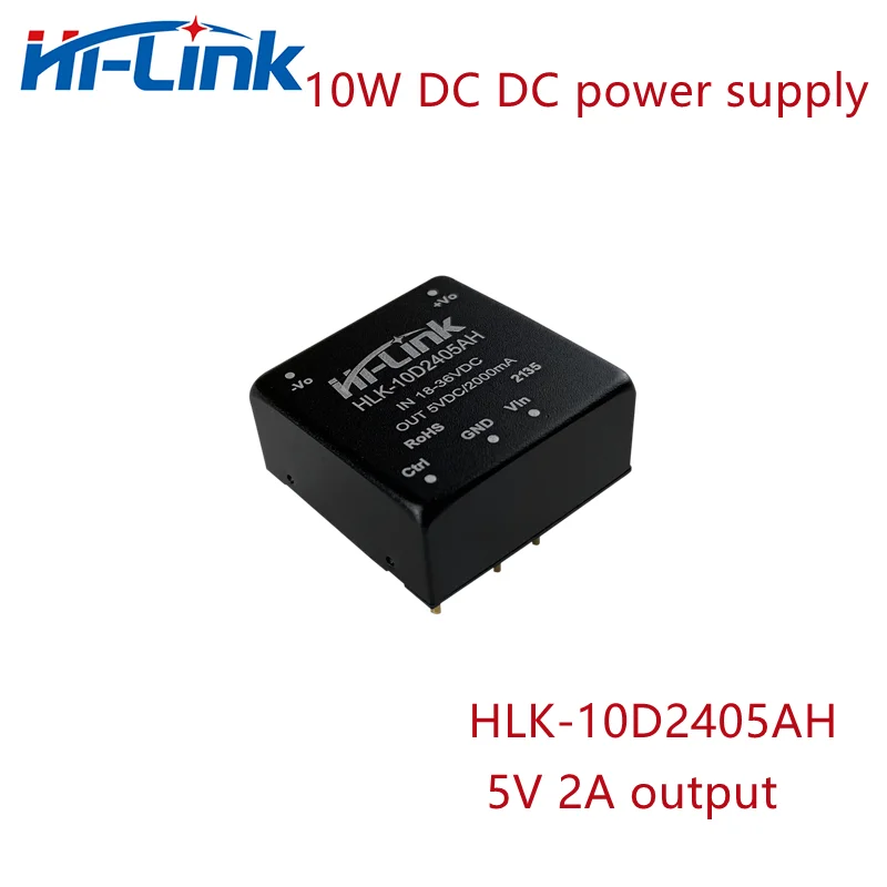 Free Shipping Hi-Link 10W 5V 2A output dc dc power supply 18-36V Input HLK-10D2405AH 87% efficiency isolated dc dc power module