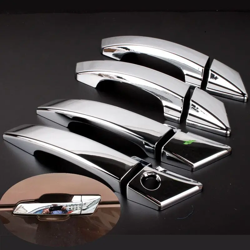 Carbon Fiber Chrome Car Door Handle Cover Trim For CHANGAN CX70 CS55 CS75 CS95 Styling Accessories