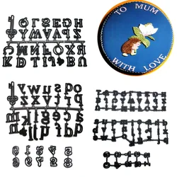 New English Letters Cookie Cutter Number Moulds Cake Mold Fondant Mold Biscuit Plastic Cutter Diy Decoration Bakeware Tools
