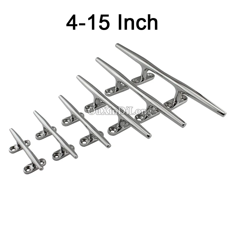 

1PCS 316 Stainless Steel Heavy Duty Boat Mooring Cleat Polished Hardware Rope Bollard Dock Yacht Round Marine Universal GF271