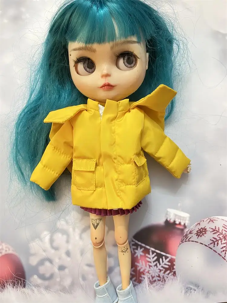 NEW 1pcs Blyth Doll Clothes Fashionable down jacket for Blyth Barbies Azone OB23 OB24 1/6 doll accessories