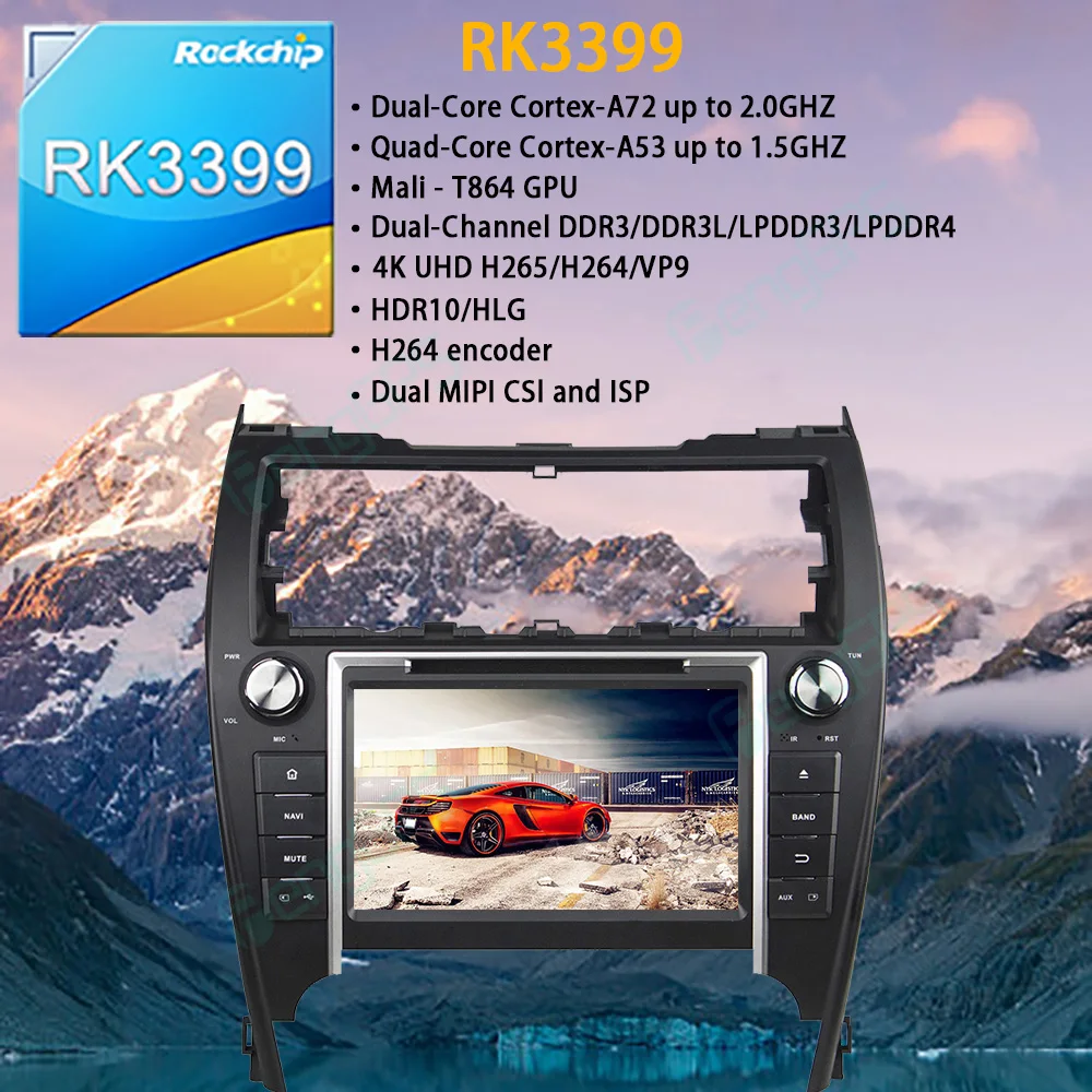 For Toyota Camry 2012 - 2017 Android Car Radio Stereo Multimedia DVD Player 2 Din Autoradio GPS Navigation PX6 Unit Screen