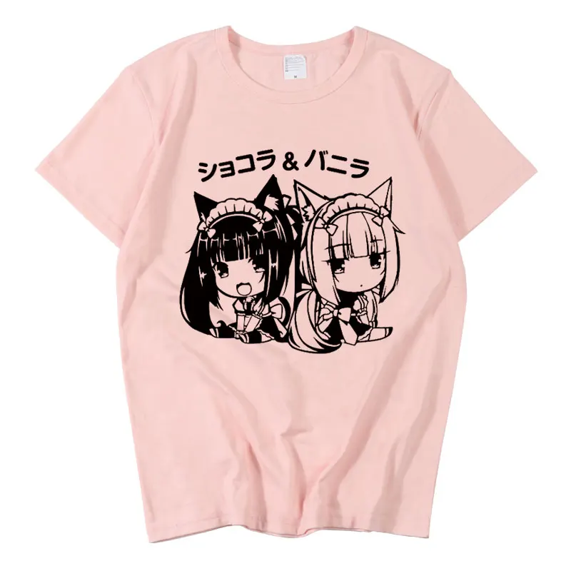 Camiseta de Anime PARA Chocolat Vanilla PARA hombres y mujeres, Tops de algodón PARA estudiantes, nuevas camisetas de manga corta