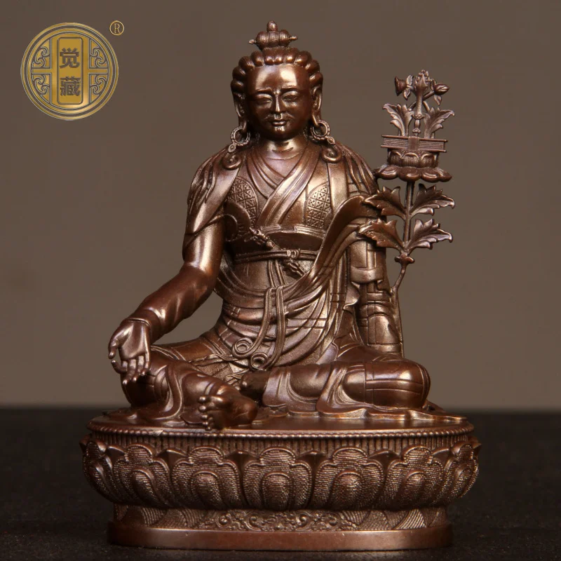 Pure copper Jinmeilinba Buddha statue/ornaments /Tibetan tantric Karmapa/Himming Mantra guru statue