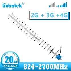 lintratek 20dBi GSM 2G 3G 4G Yagi outdoor antenna LTE 4G booster external antenna with N female for repeater amplifier