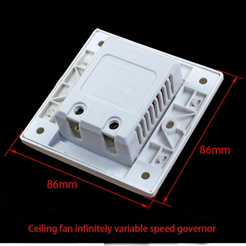 Ceiling fan governor infinitely variable speed electric fan speed switch 220v fan speed controller concealed type 86