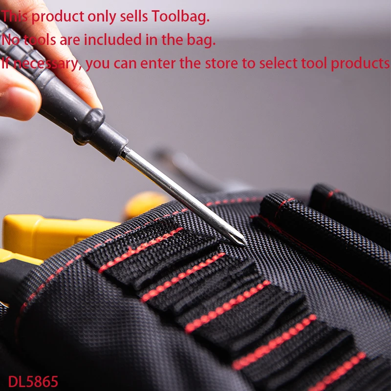 Deli DL5865 torba na narzędzia elektryk torba wykonana z 1680D Nylon Oxford tkaniny tkaniny trwałe mocne przechowywanie narzędzi Toolkit