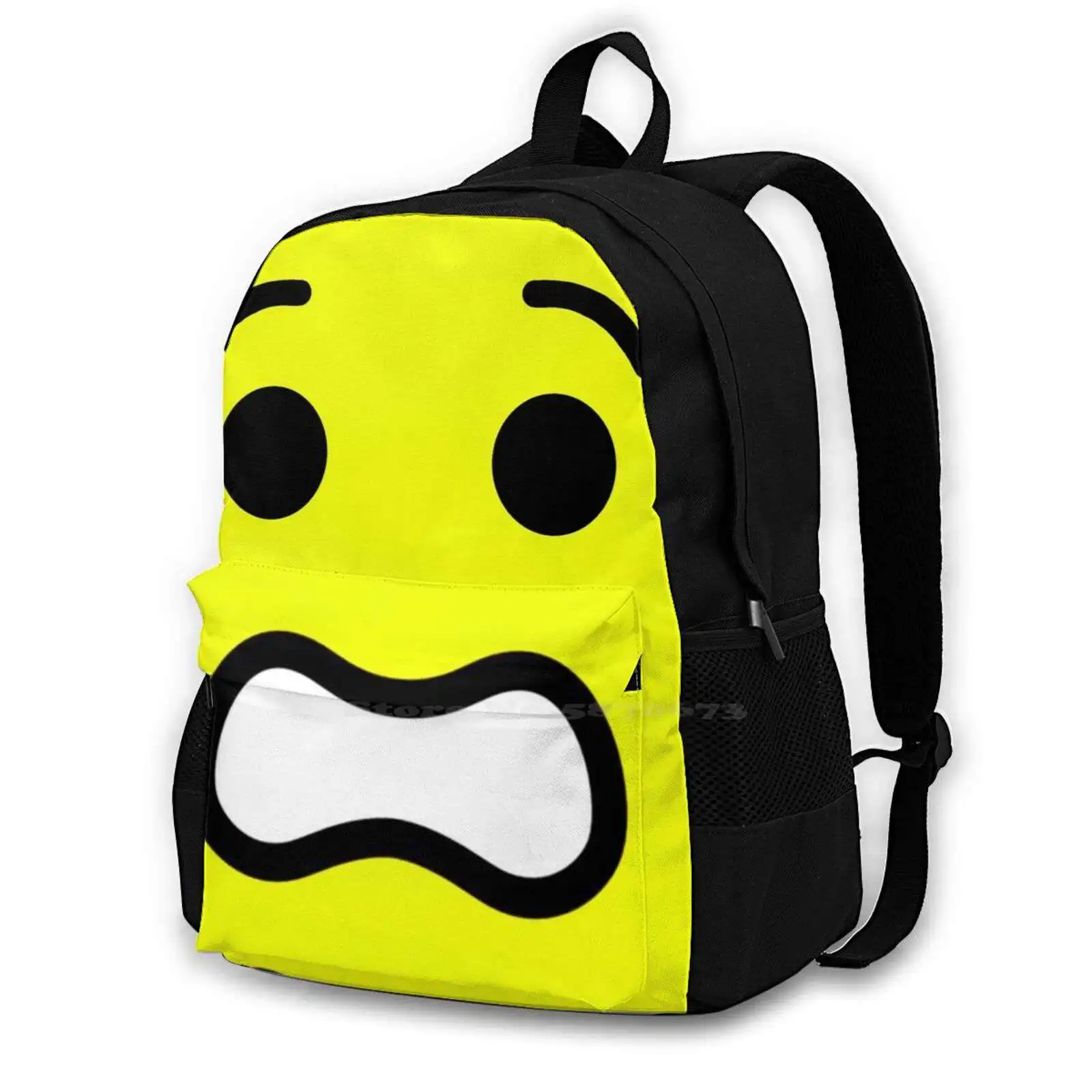 Scared Face Hot Sale Schoolbag Backpack Fashion Bags Head Adult Fan Customize My Customizemyminfig Chillee Pop Art Pop Culture