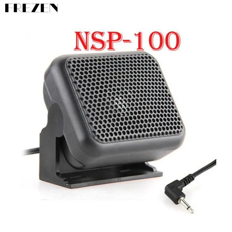 

NSP-100 Mini External Speaker Mobile Radio Microphone for Kenwood Yaesu ICOM Ham Car Radios Loudspeaker