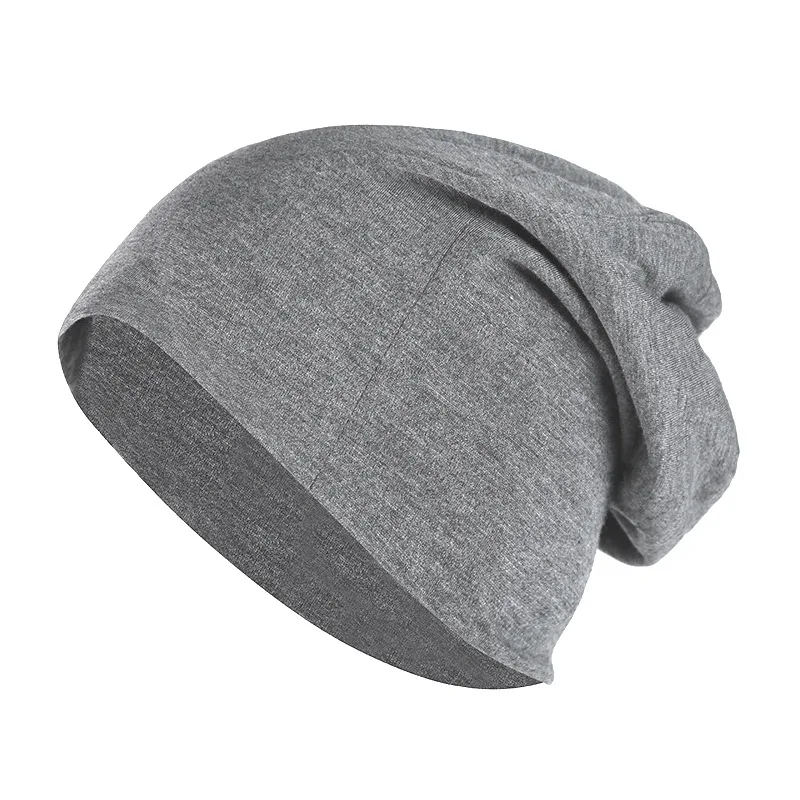 Cotton Slouchy Beanies for Men Vintage Hip-Hop Slouchy Hat Autumn Winter Warm Unisex Skullies Solid Color Male Skull Caps, image 18