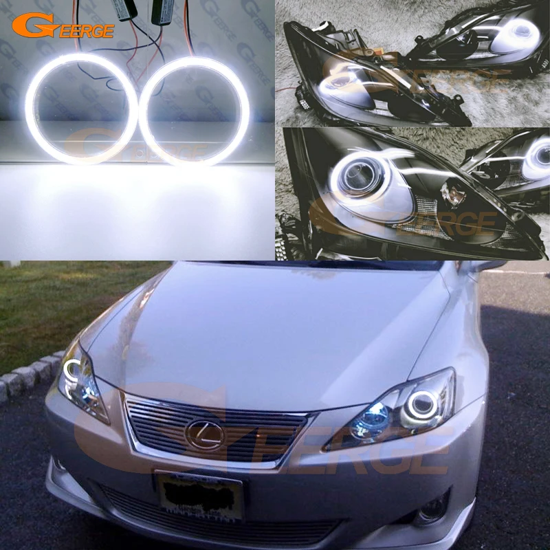 For Lexus IS II 220 250 300 350 F IS220 IS250 IS300 IS350 Excellent Ultra Bright COB Led Angel Eyes Kit Halo Rings Day Light