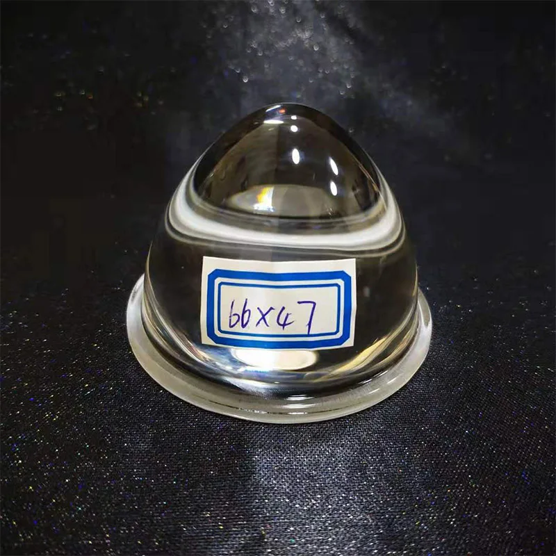 LED Lens 66mm LED Convex Lens Condenser Optical Focusing Plano-Convex Glass Lens
