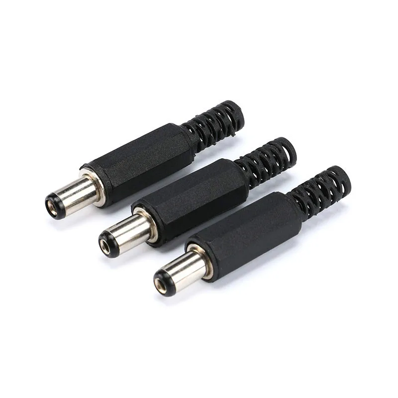 5Pcs 5.5x2.1mm Male DC Power Plug Connector 5.5*2.1mm 30V 1A Electric Connector Male Mount Plug Wire Charge Adapter