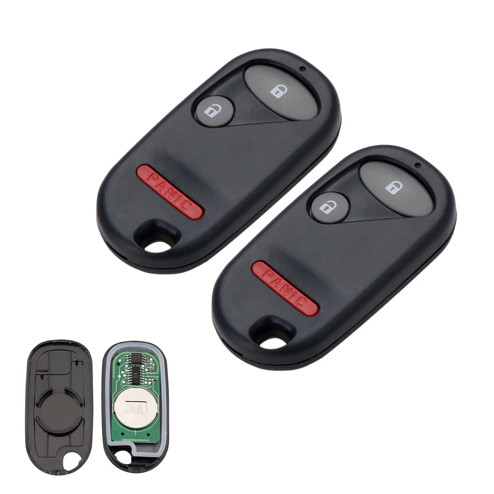 433Mhz Remote Control Keyless Key Fob NHVWB1U523 For Honda 2001-2005 Civic EX LX,2003 2004 PILOT,2003-2005 ELEMENT 3 Buttons