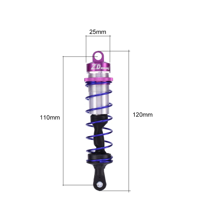 2 sztuk ZD Racing 120/143mm przód/tył amortyzator zawieszenie dla RC samochodów ciężarówka Buggy Truggy 1/8 JLB HSP HPI Redcat Hobao