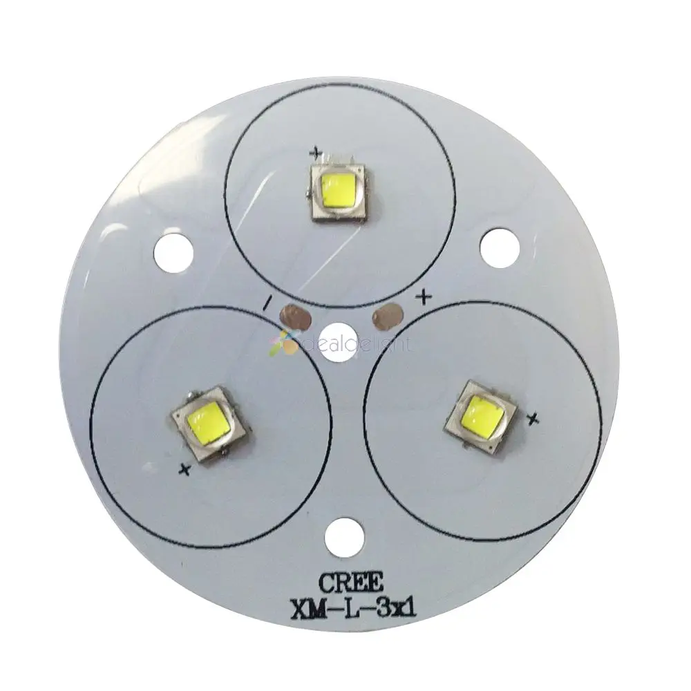 30w  XML2 T6 3 leds lamp Cool White Neutral White Warm White 50mm PCB + 12V 26mm 5 Modes For Driver DIY Flashlight