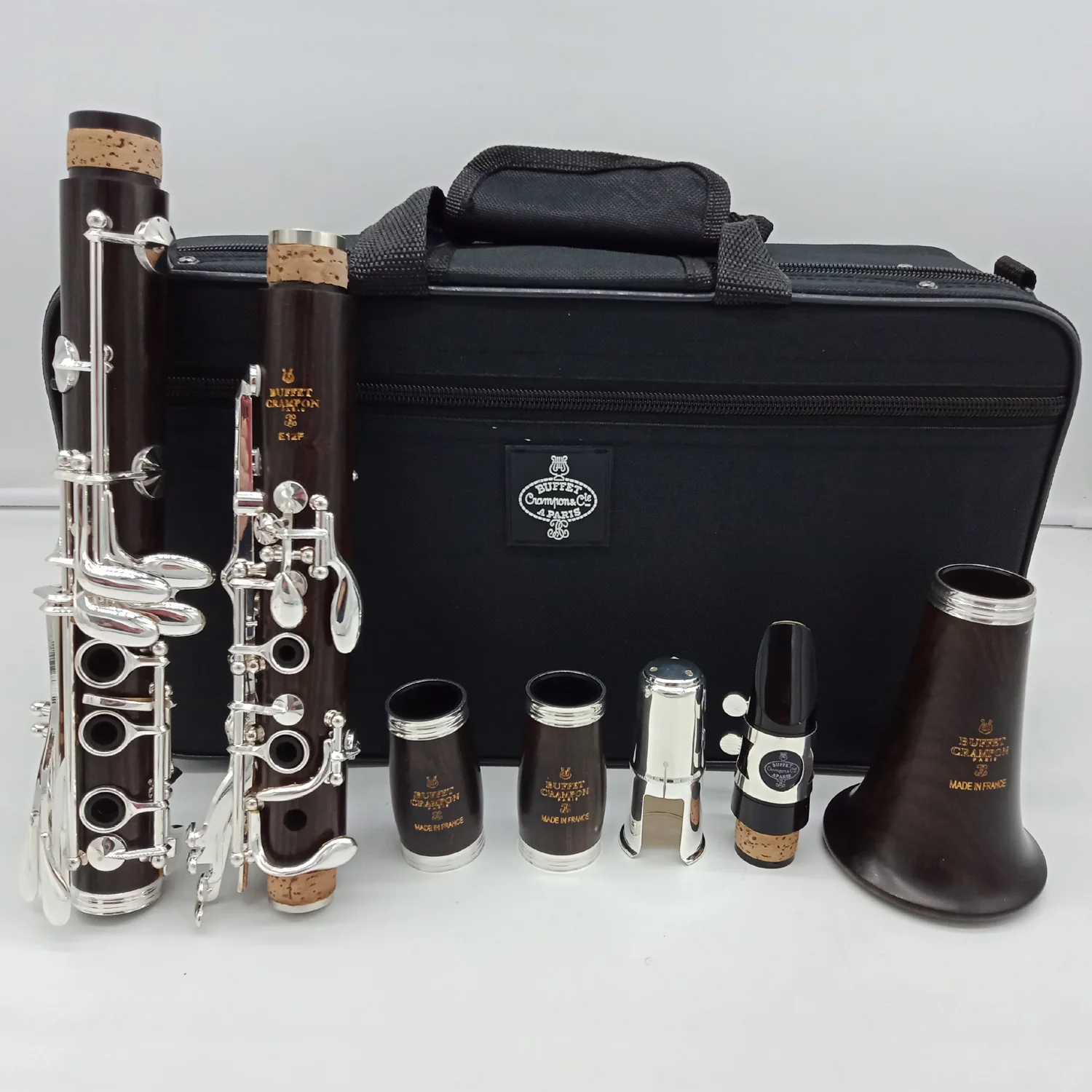 

Free Shipping Music Fancier Club Ebony Wood Bb Clarinets E12F Student Clarinets Silver Plated Keys 17 Keys Included Mouthpiece