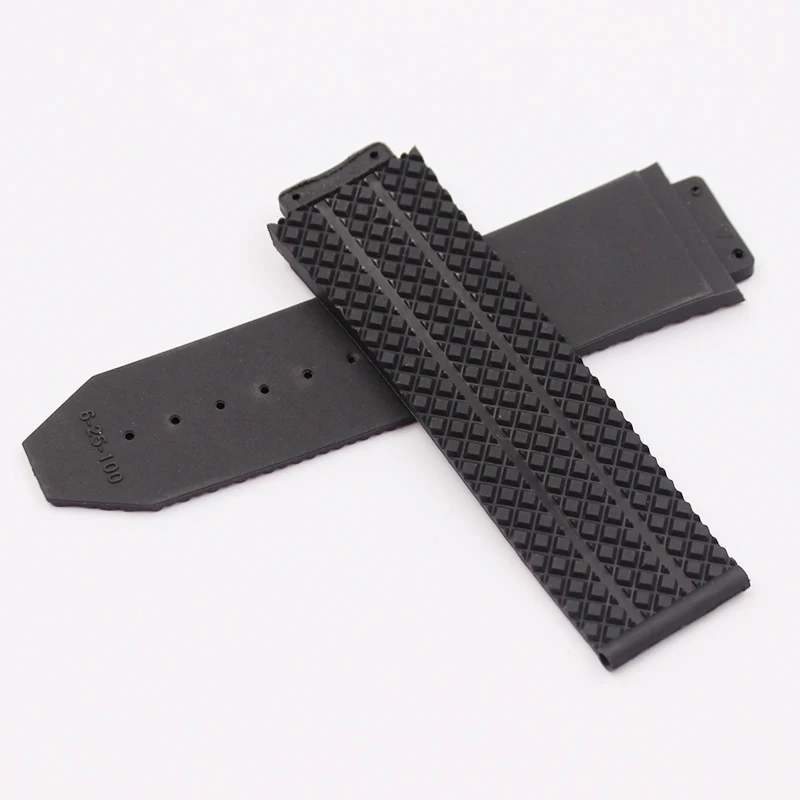 Watch Accessories 17mmx25mm Suitable for HUBLOT Series Women\'s Silicone Strap 22mm Folding Buckle Rubber Men\'s Sports Strap