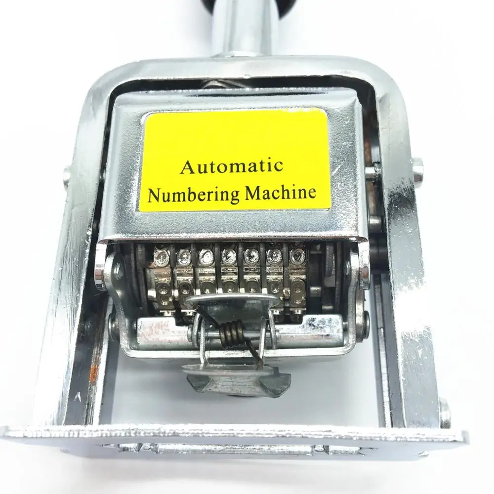 Number Machine 7 Digit Automatic Numbering Machine Manual Coding Chapter Marking Machine Metal Digital Ink-back Stamp Seal