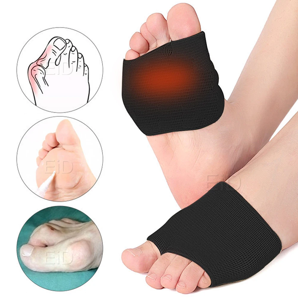 Bantalan Lengan Metatarsal Silikon Lebaran Bantalan Gel Kaki Depan Sol Bunion Setengah Jari Kaki Bantal Penyangga Setengah Kaki untuk Mencegah Kapalan Lecet