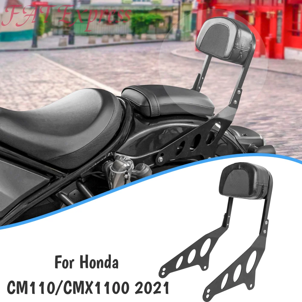 CMX 1100 Luggage Rack Sissy Bar Rear Passenger Backrest Cushion Pad Black For Honda CM1100 CMX1100 2021-2024 2023 Accessories