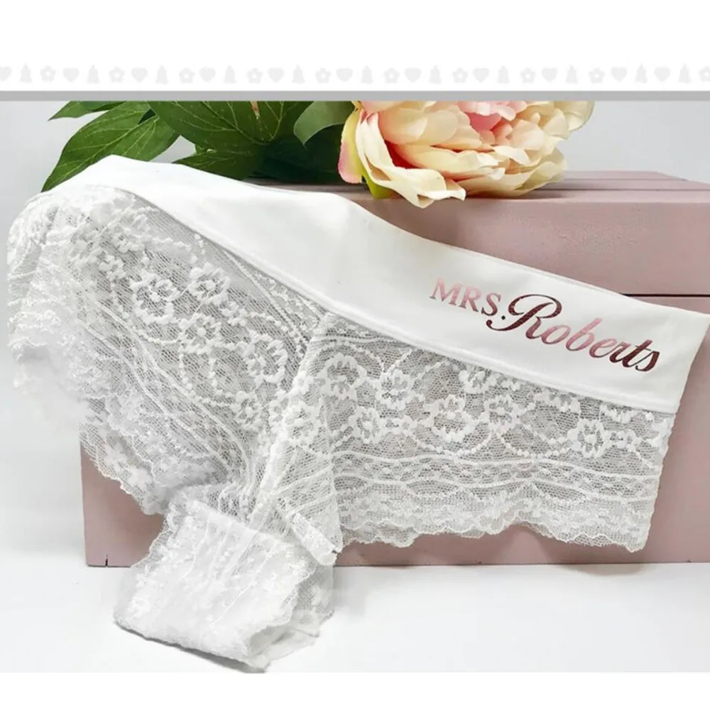 Bridal Panties - Custom Bridal Panties - Personalized Wedding Underwear - Custom Bride Panties - Wedding Lingerie - Initials - L