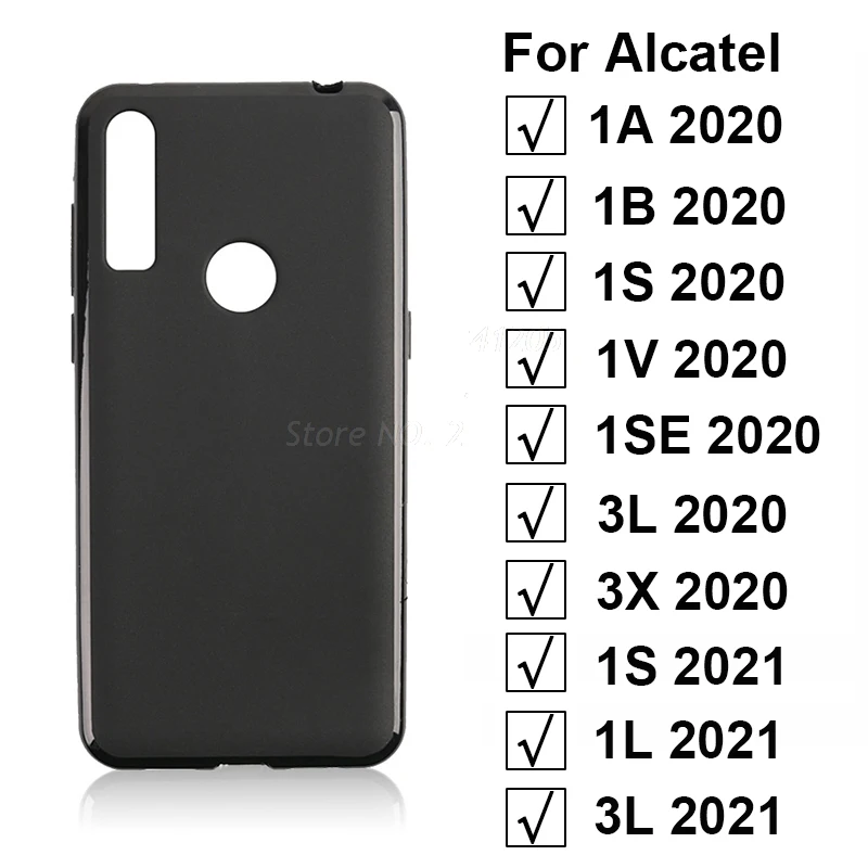 

Soft Black TPU Case For Alcatel 1S 3L 3X 1A 1B 1SE 1V 1S 2020 Silicone Cover Tempered Glass For Alcatel 1S 1L 3L 2021 Case Vetro