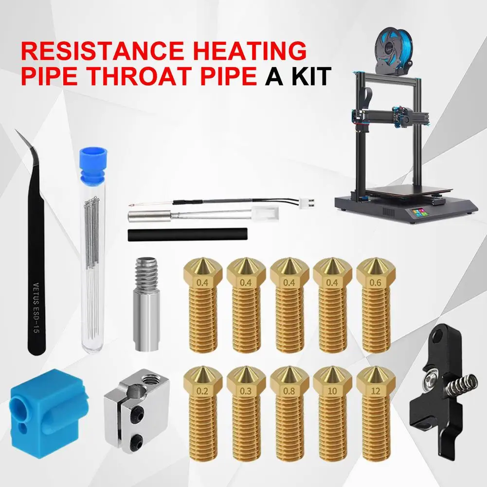 

3D Printer Sidewinder X1 AND Genius Nozzle Hotend Silicone Sleeve Throat Handle Thermistor Heating Pipe 3D Printer Accessorries