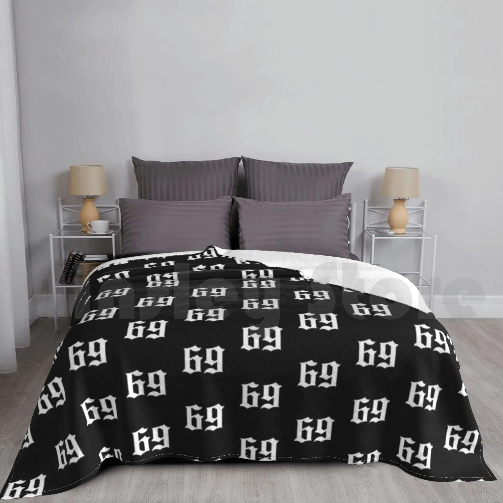 Tekashi-6ix9ine 69 Blanket Fashion Custom 3264 6 Lx 9ine 6ix9ine 69 Rap Gooba Sixnine Hip Hop Shark