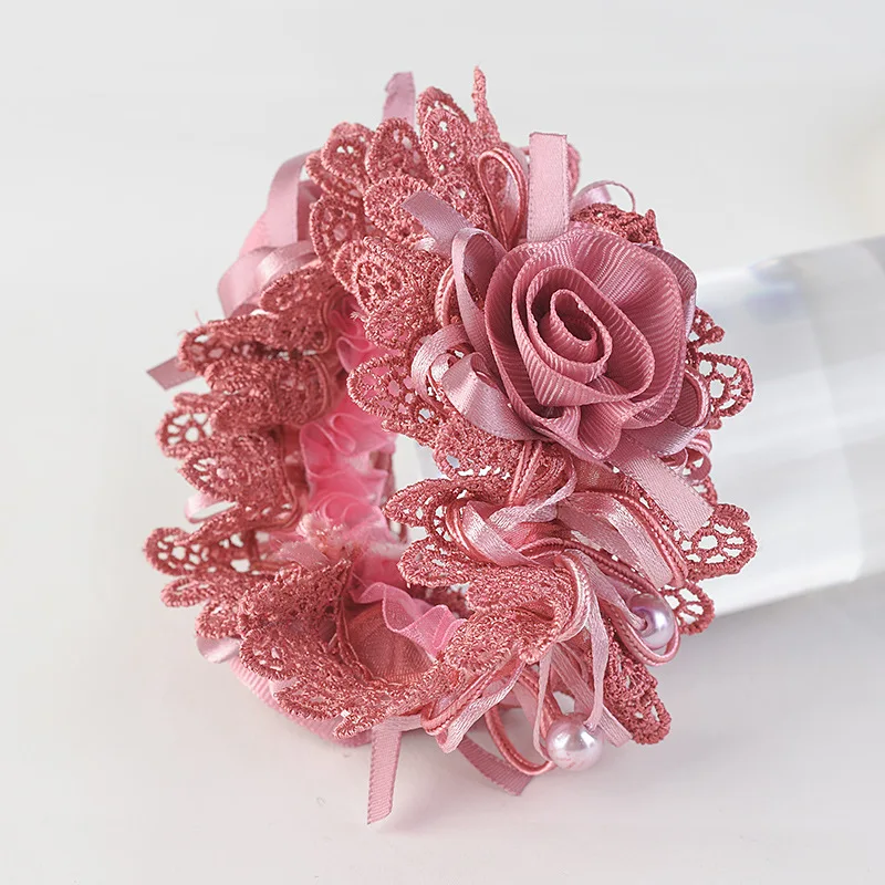 Haargummis Kopf Blume Gummi Gummibänder Pеkuuки Mohamedс Zubehör Para El Cabello Haarschmuck für Frauen – Detail 9