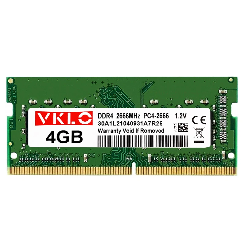 VKLO 4GB 8GB 16GB RAM DDR4 2133 2400 2666 260PIN SO-DIMM Notbook Laptop Memory PC4-17000 19200 21300 25600 NON-ECC Unbuffered