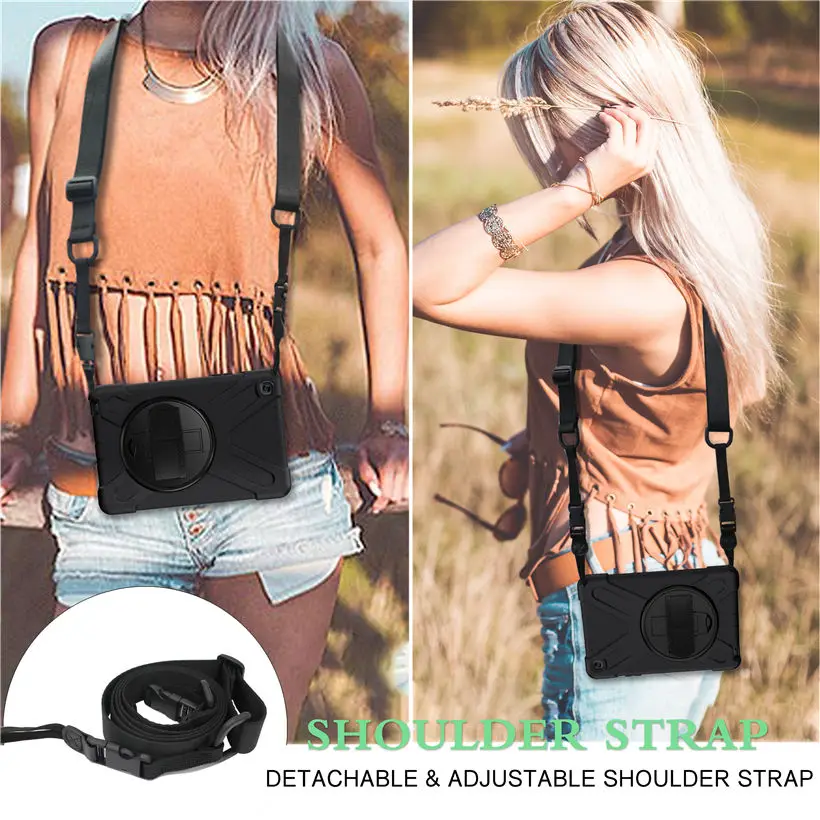 Case For samsung galaxy tab A 8.0 2019 with S Pen 8.0 SM-P200 P200 P205 Cover Funda Shockproof Heavy Duty With Wrist Straps