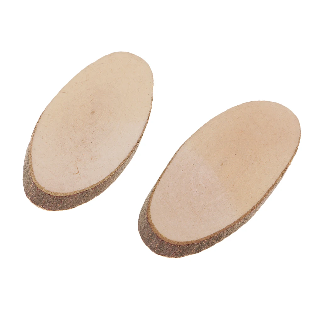 10x Rustic Natural Oval Wood Pine Tree Slice Disc Wedding Centerpieces Decor