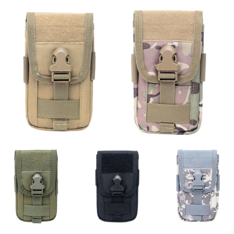 5.5 inch Molle Phone Pouch Tactical Mobile Phone Holster Outdoor Hunting Waist Belt Clip Bag Cell Phone Case Holder