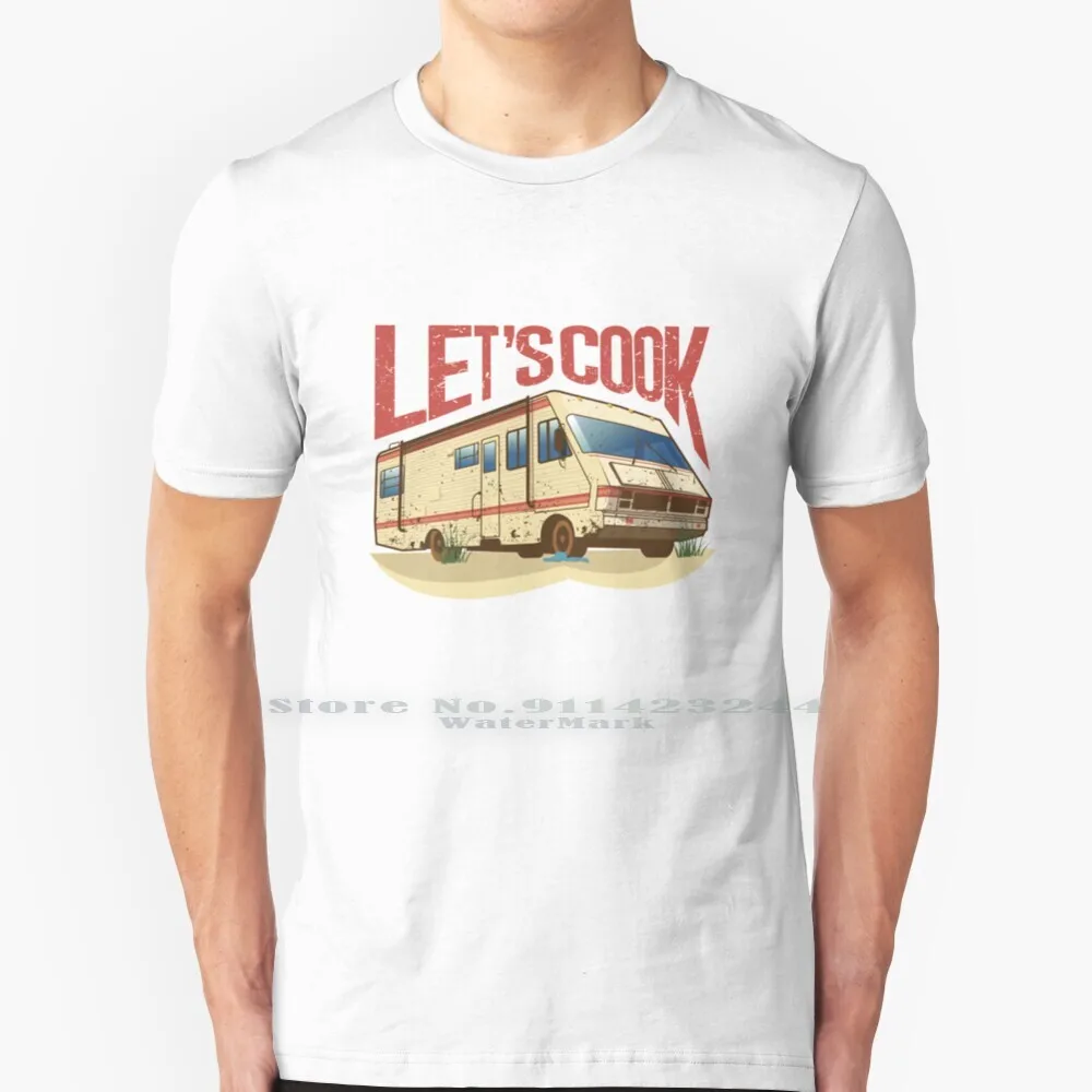 Rv ( Lets Cook ) 100% Cotton T Shirt Heisenberg I Am The One Who Knocks Walter White Better Call Saul Tee Short Sleeve Long