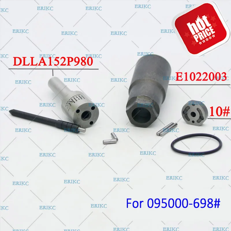 

ERIKC Nozzle DLLA152P980 093400-9800 Control Valve Plate 10# Diesel Injector Repair Kits For Isuzu Dmax 095000-6980 8-98011604-1