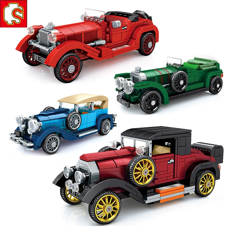 

2024 new City Technique Racing Car old classic Speed Champions Sport Building Brick Super Racers F1 Great Vehicles Sembo Block