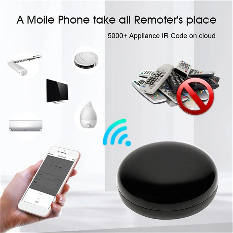 Tuya Mini WiFi Smart IR Remote 360 10m Controller con Alexa Google Assistant, per TV aria condizionata apparecchi controllo vocale