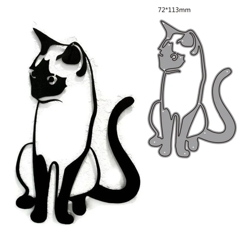 

Metal cutting dies cut die mold Animal cat decoration Scrapbook paper craft knife mould blade punch stencils