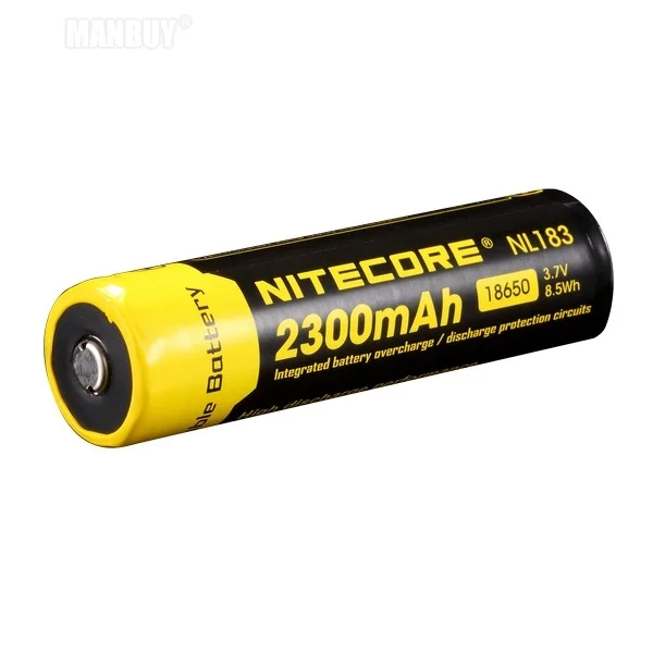 Top Sales NITECORE NL1823 NL183 18650 2300mAh 8.5Wh High Discharge Performance Li-ion Protected Rechargeable Battery Button