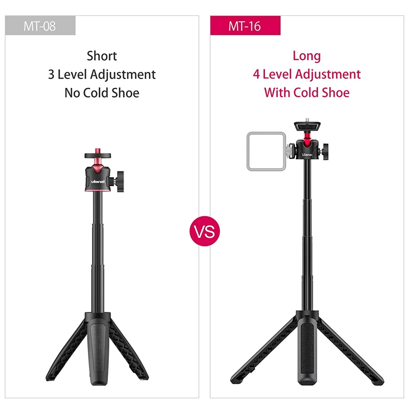 Ulanzi MT-16 Extend Tablet Tripod with Cold Shoe for Microphone LED Video Fill Light Smartphone SLR Camera Tripod