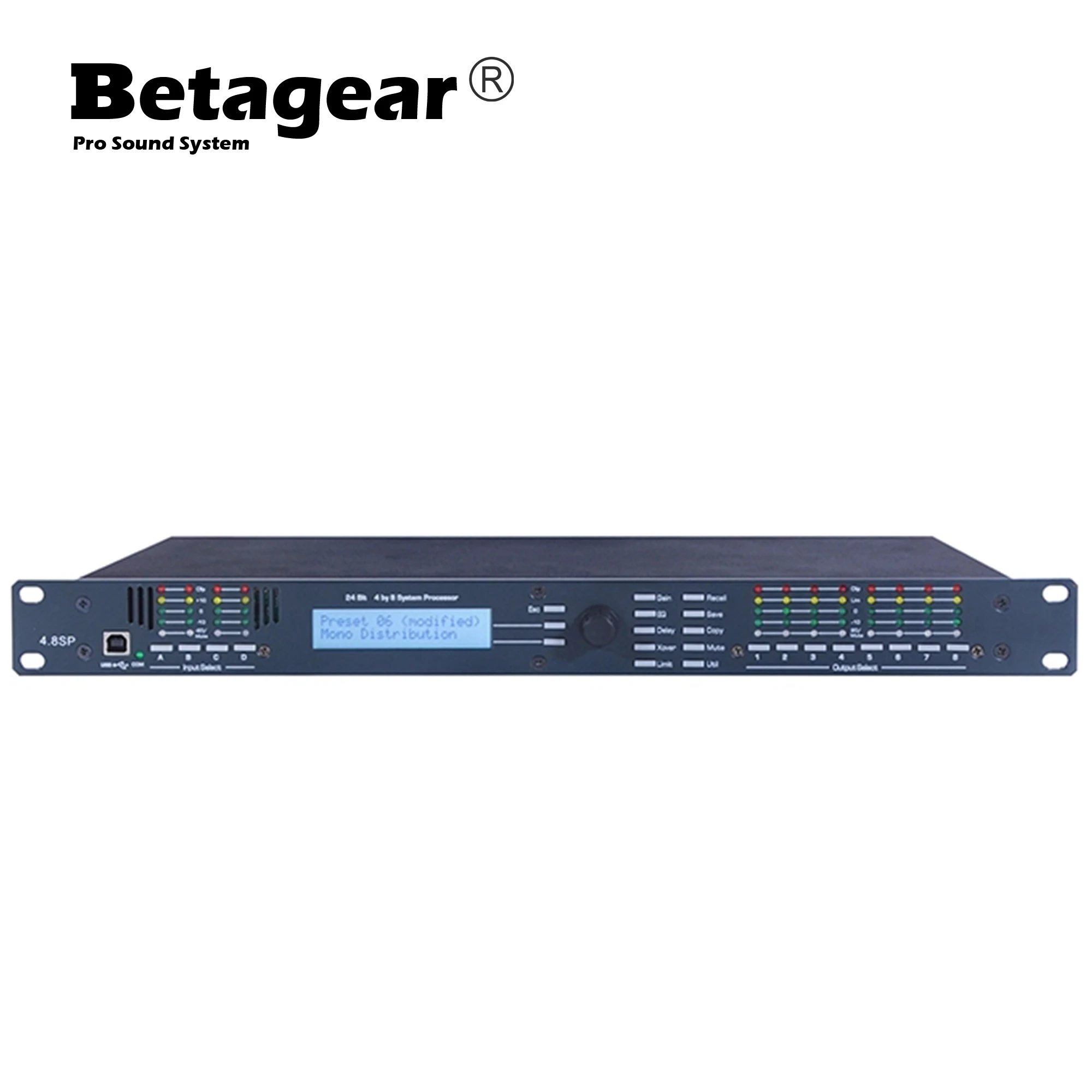 Betagear 4.8SP 4Input 8Output Protea Processor Loudspeaker Processador De audio Professional Audio Processeur Speaker Management