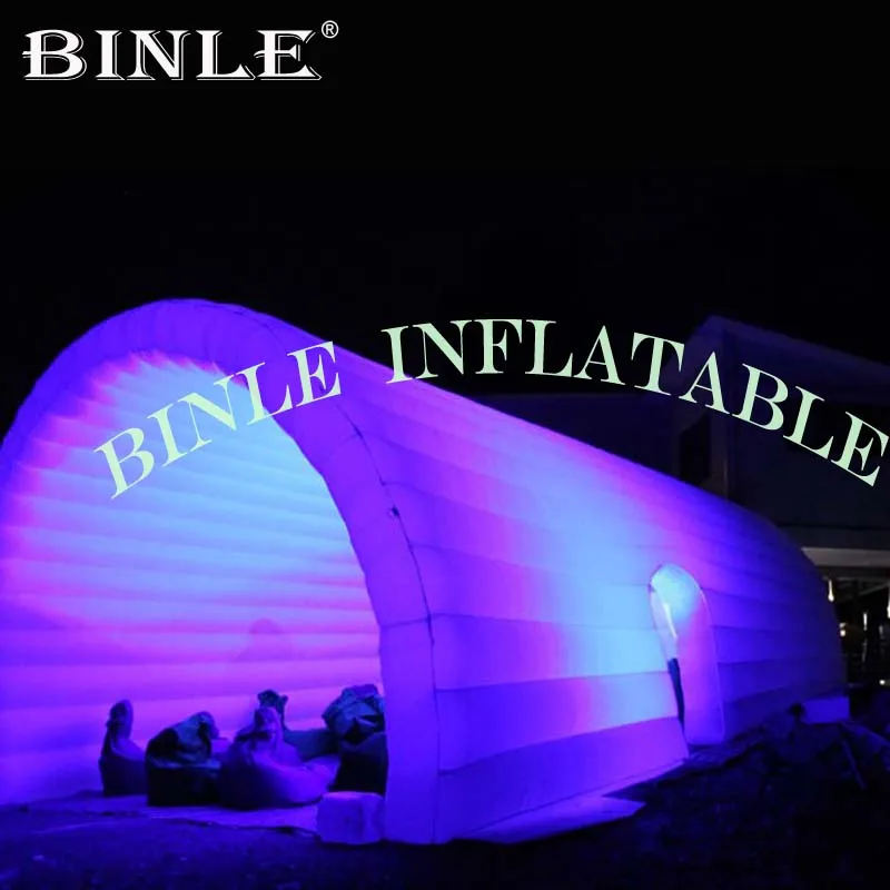 

Longest LED lighting inflatable tunnel tent party use inflatable movie screen dome cover tent for sale