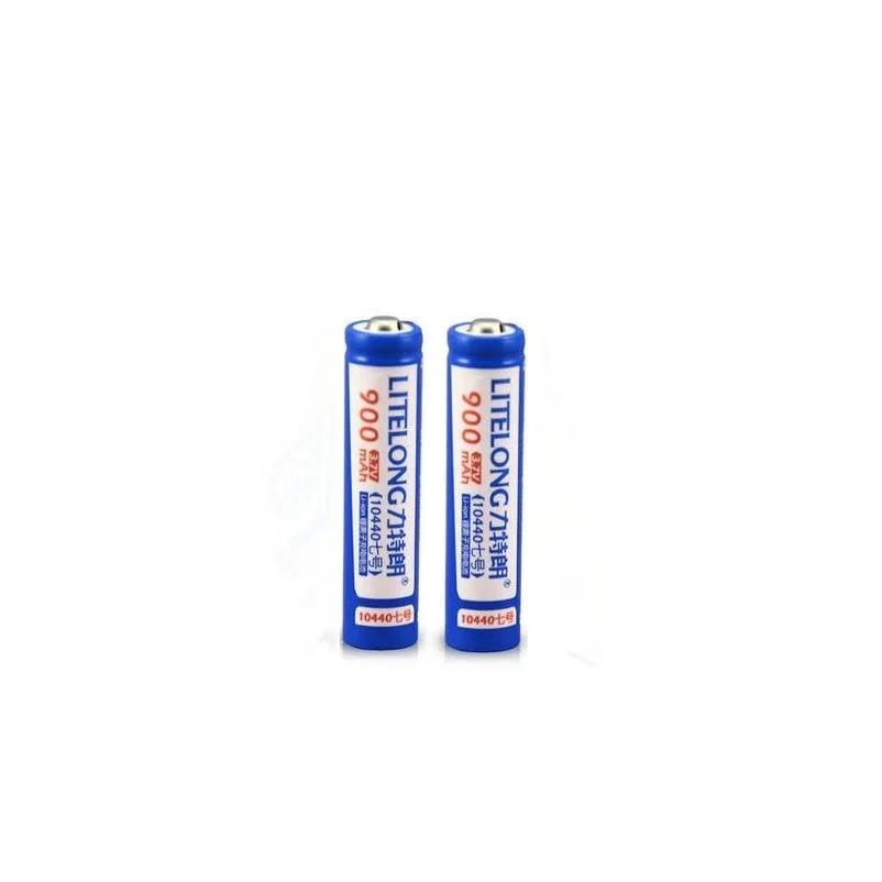 

2pcs/lot Large capacity 3.7v 10440 lithium battery flashlight electronic cigarette 900MAH AAA rechargeable batteries