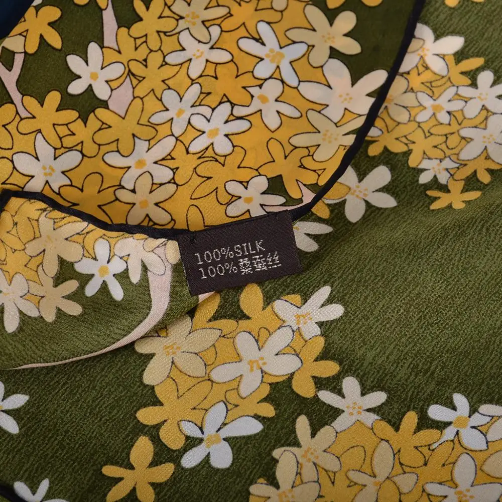 Bysifa-女性用スクエアシルクスカーフ,新品,ファッショナブル,ブルーグリーン,冬用高級ブランド,ネックスカーフ用,100%