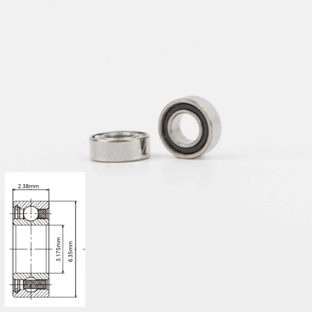 Turbina de mano de alta velocidad, rodamientos dentales de laboratorio de cerámica, NSK, RUCA, SR144TLZN, 3.175x6,35x2,38mm, SR144, 10 unidades